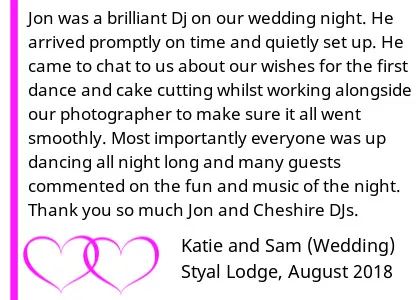 Wedding DJ Styal Lodge